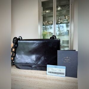 Prada Black Leather Crossbody Bag